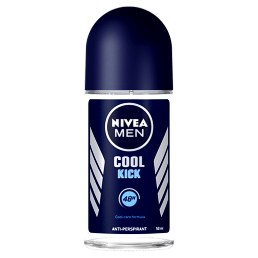 Nivea Men Cool Kick Roll-on Deodorant 48h Anti-Perspirant Cool Care Formula Size 50ml