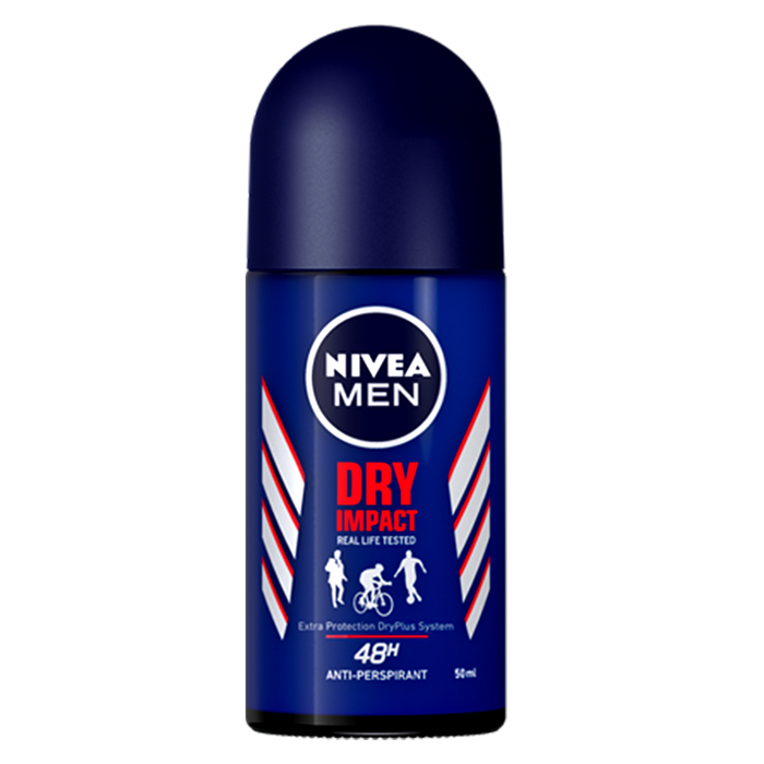 Nivea Men Dry Impact Real Life Tested Roll-on Deodorant 48h Anti-perspirant Size 50ml