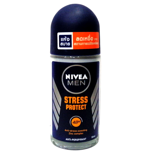 Nivea Men Stress Protect Roll-on Deodorant 48h Anti-stress sweating Zinc complex Anti-Perspirant ຂະໜາດ 50ml