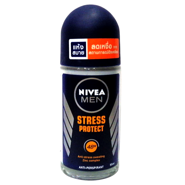 Nivea Men Stress Protect Roll-on Deodorant 48h Anti-stress sweating Zinc complex Anti-Perspirant Size 50ml
