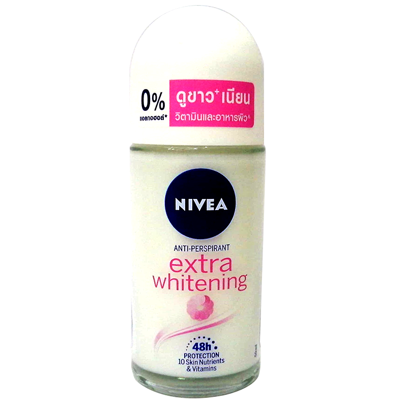 Nivea extra whitening Roll-deodorant 48h Protection 10 Skin Nutrients & Vitamins Anti-Perspirant Size 50ml