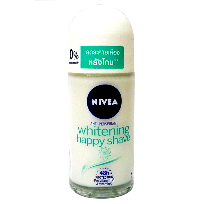 Nivea whitening happy shave Roll-deodorant 48h Protection Pro Vitamin B5 & Vitamin C Anti-Perspirant Size 50ml