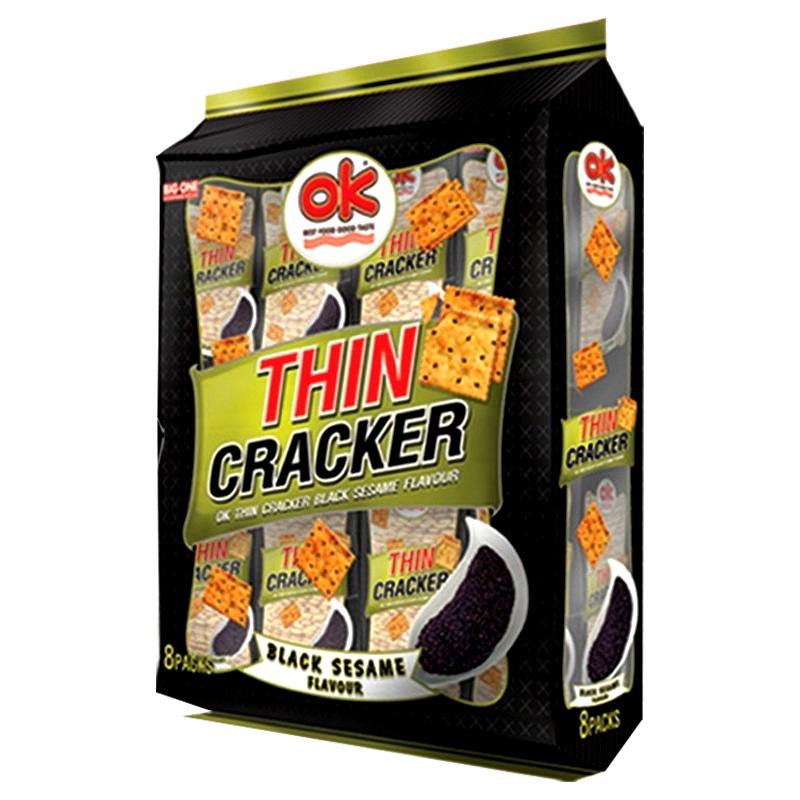 OK Thin Cracker Black Sesame Flavour Size 256g