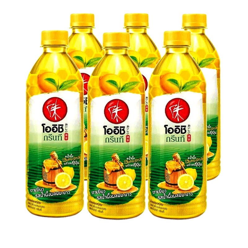 Oishi Green Tea Honey lemon Flavor Size 500ml pack 6pcs — ShoppingD