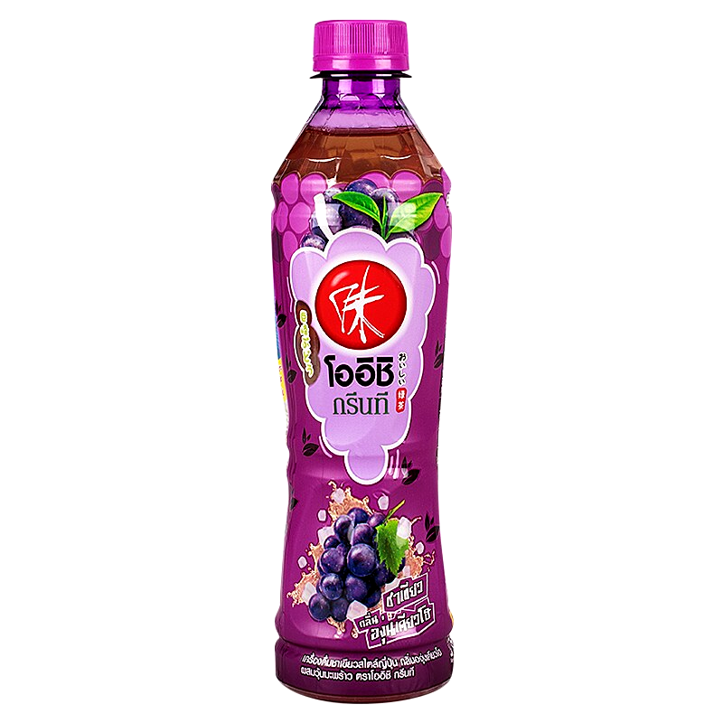 Oishi Green Tea Kyoho Grape Flavour With Nata De Coco Bottle 380ml