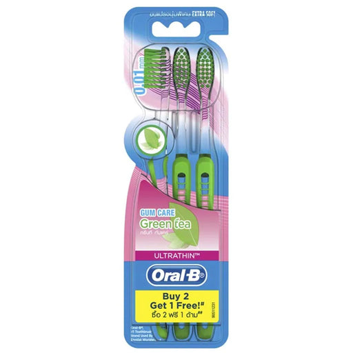 Oral-B Ultra thin Gum Care ຊາຂຽວ ຊື້ 2 Gel 1 ແຖມຟຣີ