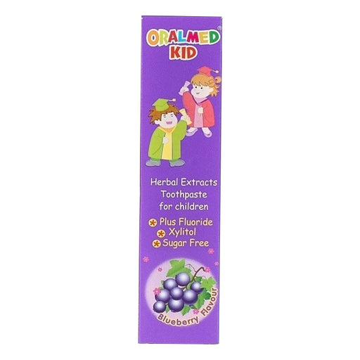 Oralmed Kid Blueberry Flavor Children Toothpaste with Fluoride Xylitol 40g