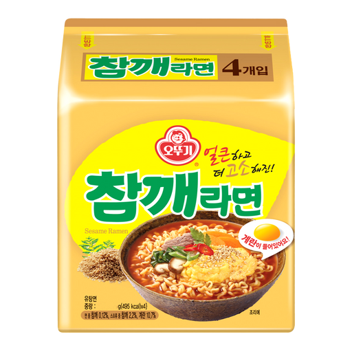 Ottogi Sesame Flavor Ramen (ບັນຈຸໄຂ່) ຂະໜາດ 150g ຊອງ 4pcs
