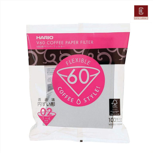 Hario Japan Paper Filter White for 02 Dripper 100sheets