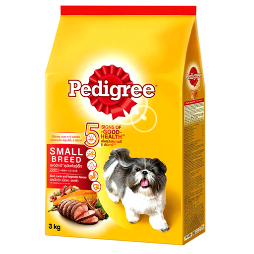 ຫົວອາຫານໝາ Pedigree Beef Lamb and Vegetables Flavor Small Breed Dog Food Size 2.7kg
