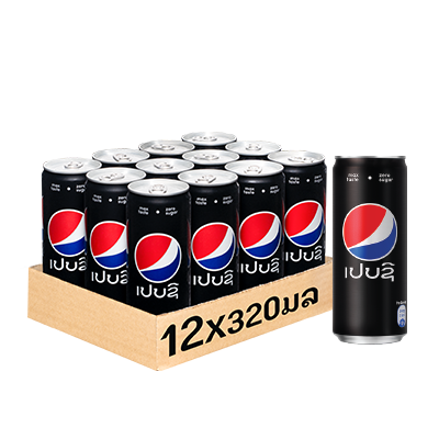 Pepsi Max taste Zero sugar 320ml Shrink film 12 can