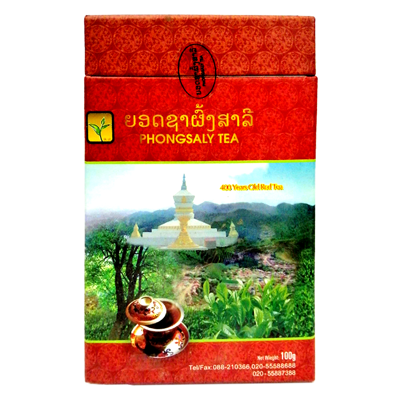 Phongsaly Tea Brand oldal 400years (ປະເພດໃບ) ຂະໜາດ 100g