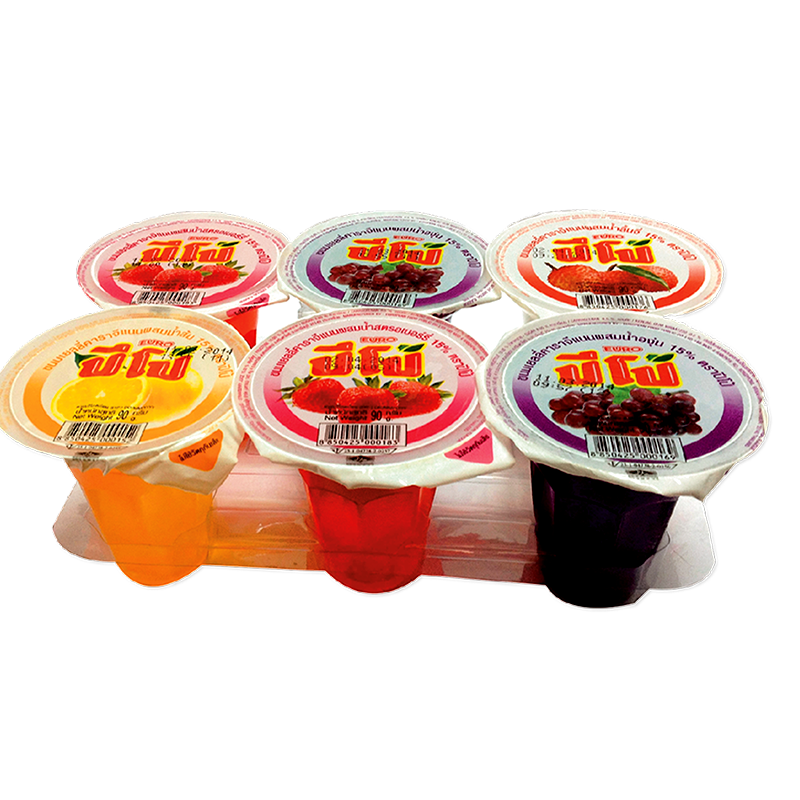 Pipo Big Cups Snack Jelly Carrageenan  Mixed fruit juice Size 540g Pack of 6Cups