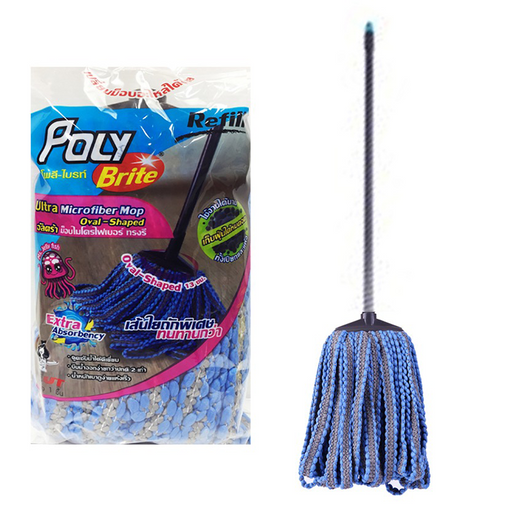 ໄມ້ຖູພື້ນ ມອບ “Poly Brite” Ultra Microfiber Mop - Oval Shape (Mr. Jellyfish) 25cm per piece