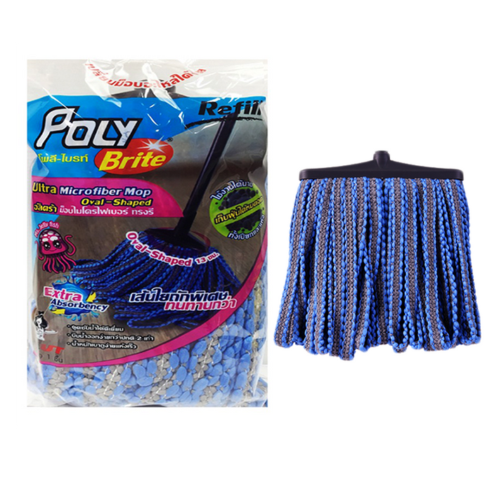 “Poly Brite” Ultra Microfiber Mop “T Shape” Refill (Mr. Jellyfish) 13cm per piece