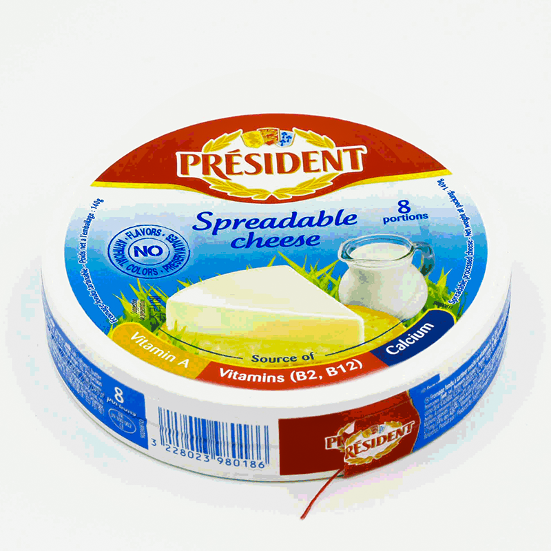 President Spreadable Cheese 8 Portions Size 140g