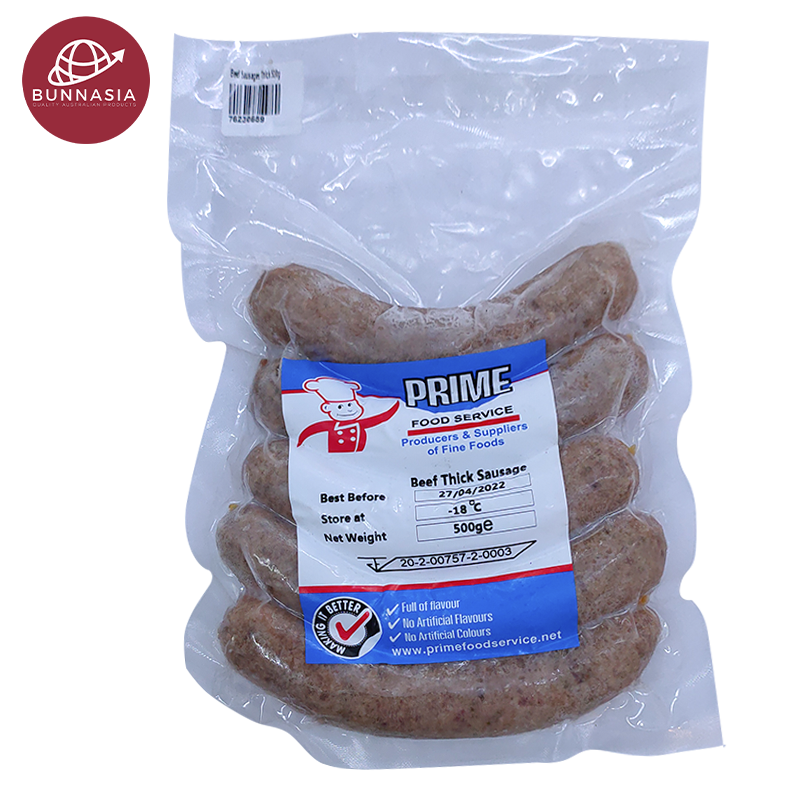 Prime Beef Thick Sausage Pack 500g ຕໍ່ຊອງ