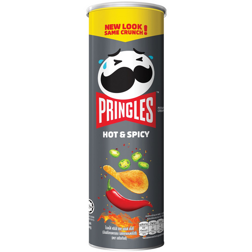 Pringles Potato Crisps Hot and Spicy Flavour 107g