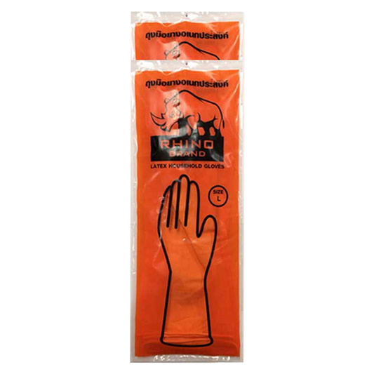 RHINO BRAND Latex Household Gloves Size L Pack 1 pair