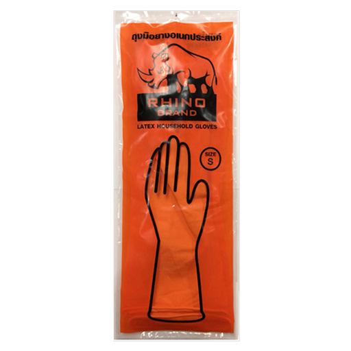 RHINO BRAND Latex Household Gloves Size S Pack 1 pair