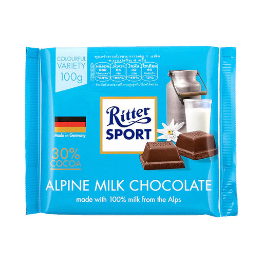 RITTER SPORT  ALPINE MILK CHOCOLATE 100g