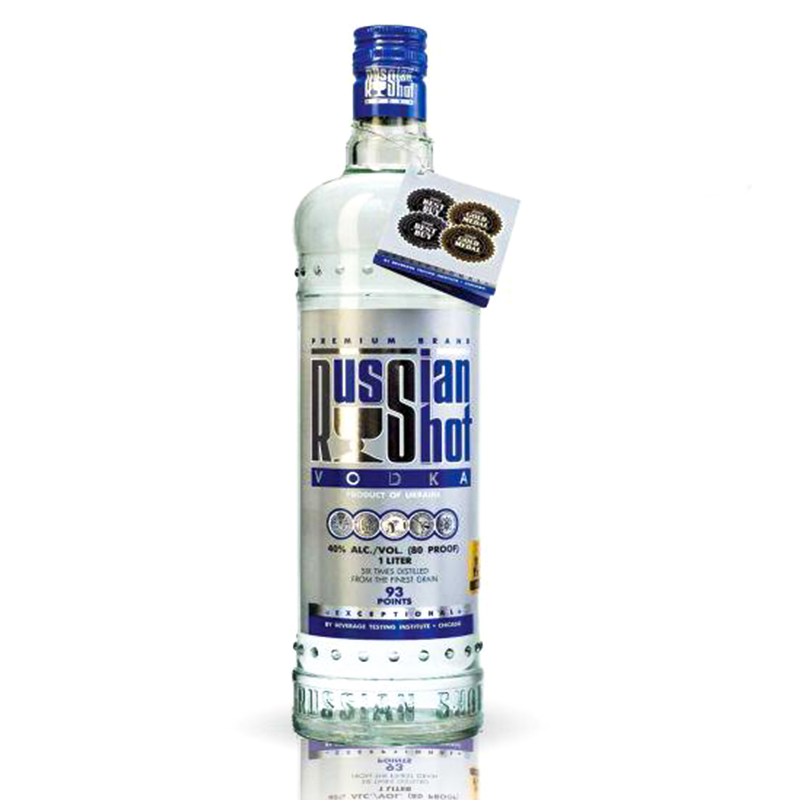 RUSSIAN Shot Vodka (ສີຟ້າ) 1L