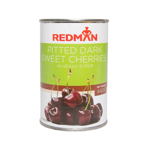 Redman Pitted Dark Sweet Cherrie In Heavy Syrup 440g