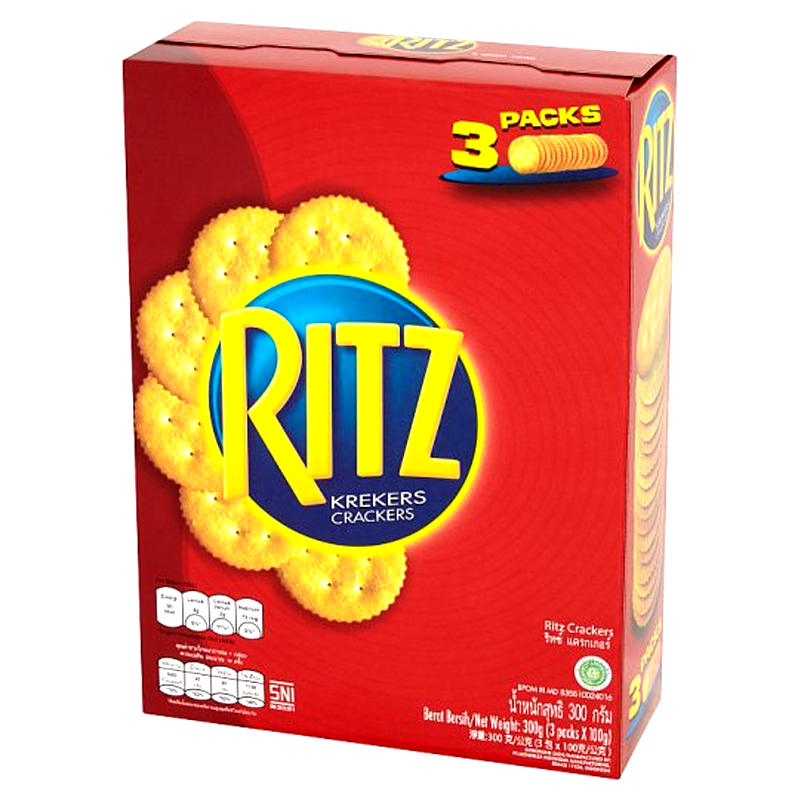 Ritz Krekers Crackers 300g Boxes Of 3Pack