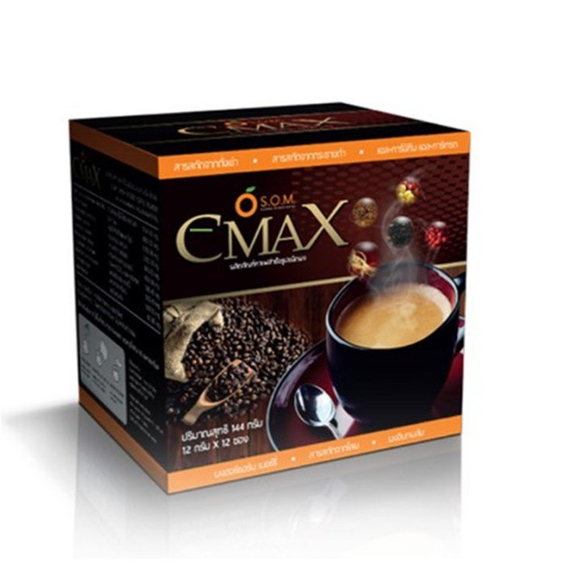 S.O.M CMAX Best instant Coffee Ginseng Cordyceps Herbal Dietary Supplement 12g Boxes of 12Sachets