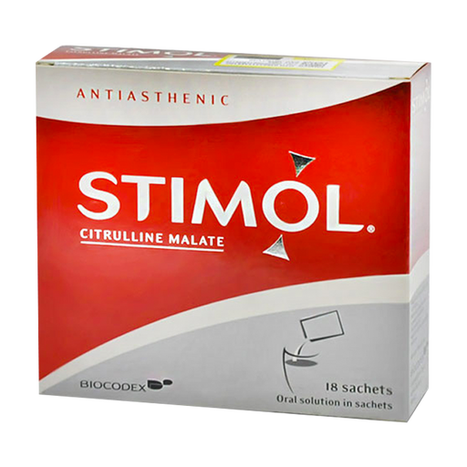STIMOL Citrulline Malate boxes of 18 sachets.Antiasthenic and Tiredness