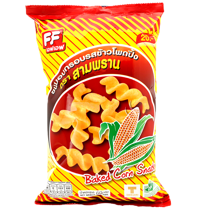 Sampran Brand Baked Corn Snack Bag 60g