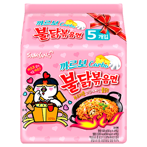 Samyang Carbonara Hot Chicken Flavor Ramen ຂະໜາດ 140g ຊອງ 5pcs