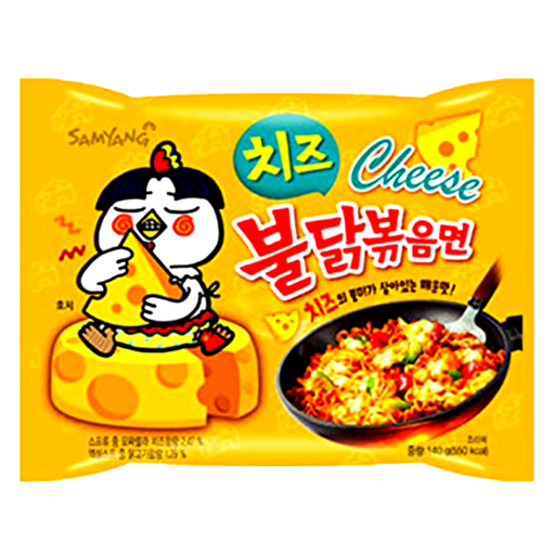 Samyang ລົດໄກ່ເຜັດ ຊີສ Hot Spicy Chicken Cheese Flavor Ramen Instant Noodles Size 140g