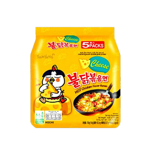 Samyang Hot Spicy Chicken Cheese Flavor Ramen Instant Noodles 140g pack 5pcs