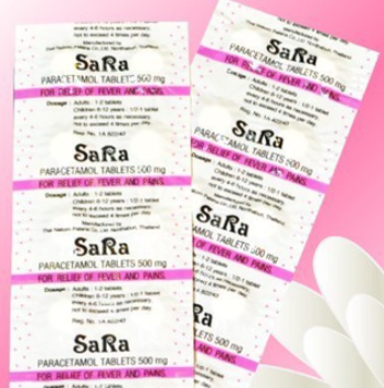 Sara Paracetamol pack 10 tablets
