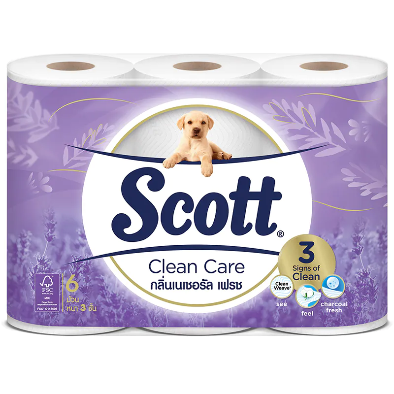 Scott Clean Care Toilet Paper 6 Rolls