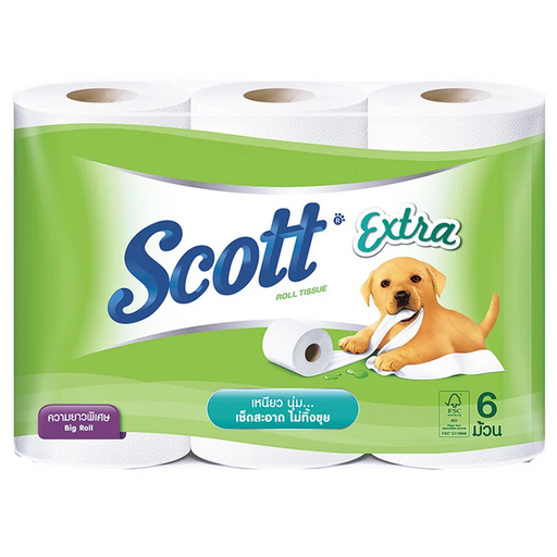 Scott Clean Toilet Paper Care Extra 6 Rolls