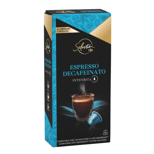 Selection Aluminium Capsules Espresso Decaffeinato Intensity4 10Capsules