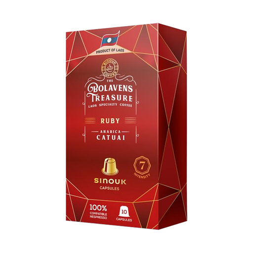 Sinouk Coffee Bolavens Treasure Imperial Topaz Arabica Catuai 10Capsules