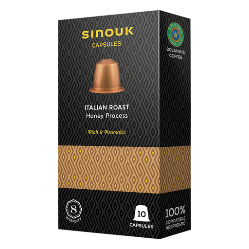 Sinouk Coffee Italian Roast Honey Process 8Intensity 10 Capsules