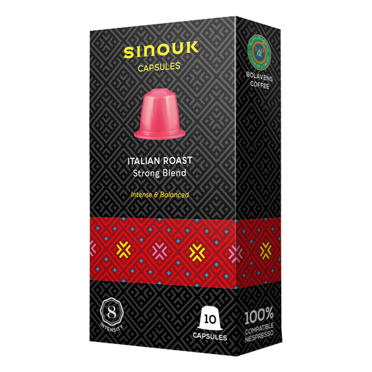 Sinouk Coffee Italian Roast Strong Blend 8Intensity 10 Capsules