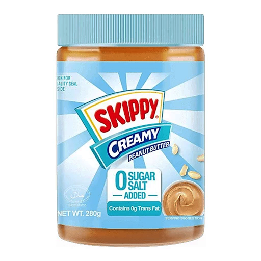 Skippy Creamy No Sugar No Salt Peanut Butter 280g