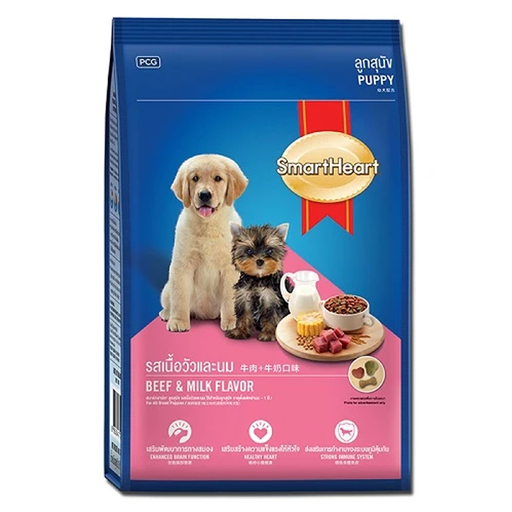 SmartHeart Puppy Dog Food Dry Beef & Milk Flavour 1.5 kg