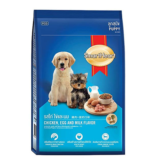 Smart Heart Puppy Dog Food Dry Chicken,Egg and Milk Flavour 3 kg