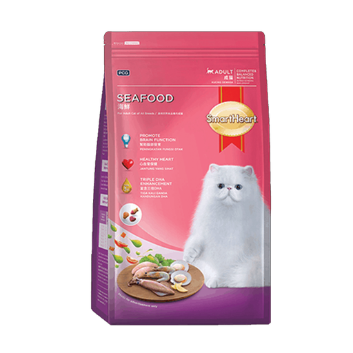 SmartHeart Seafood Cat Food for Adult Cat 1.2kg