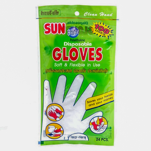 Sunbrite Disposable Gloves Soft & Flexible in Use Pack 24 pcs