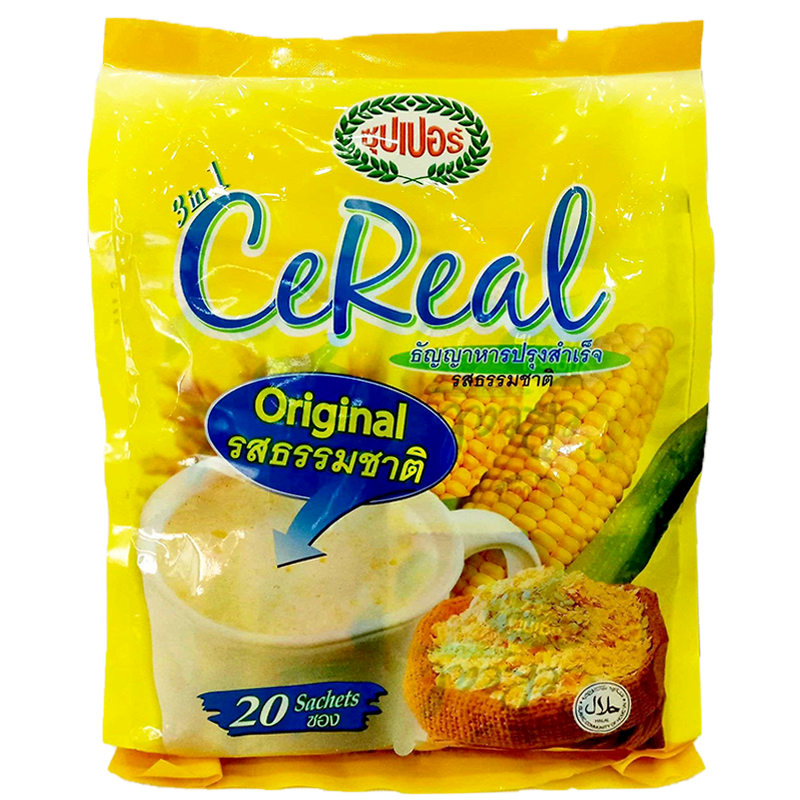 Super 3 in 1 Instant Cereal Drink Original Flavor Size 30g Pack of 20sachets