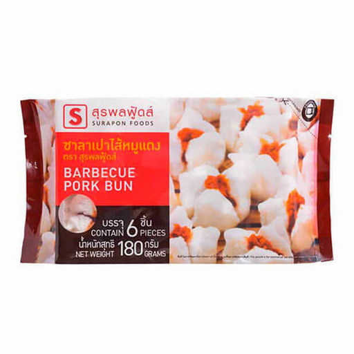 Surapon Foods Barbecue  Pork Bun 180g Pack 6 pcs