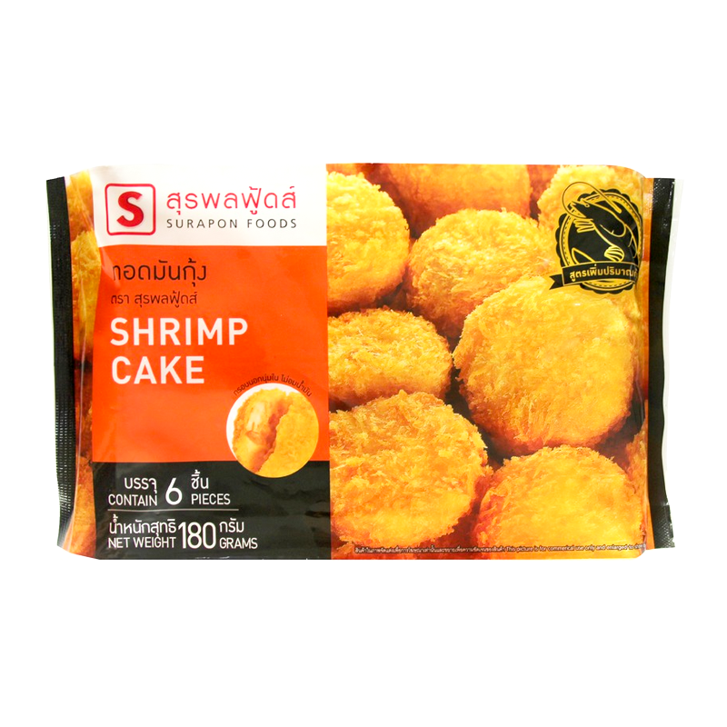 Surapon Foods Shrimp Cake Size 180g packs of 6 pcs