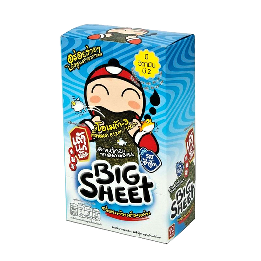 Tao kae noi Big Sheet Seaweed Seafood Flavour 3.5 g Pack of 12pcs